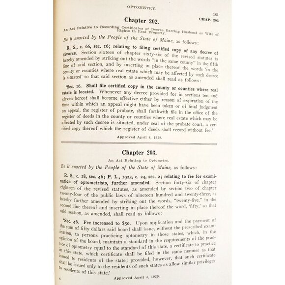 1929 Laws Of Maine 1st Edition 84th Legislature Acts And Resolves HC SHBS1 - Picture 3 of 5